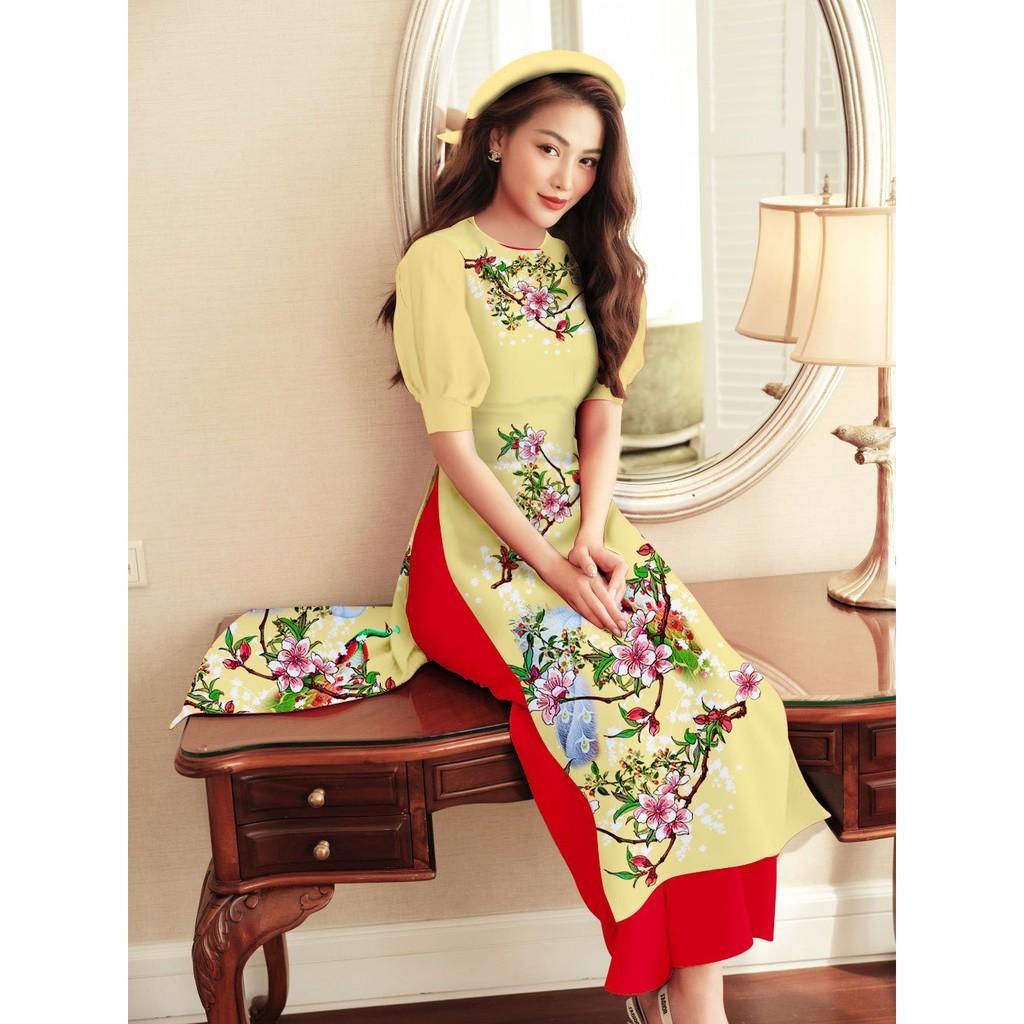 GIÁ XƯỞNG - Áo dài cách tân lụa in 3D