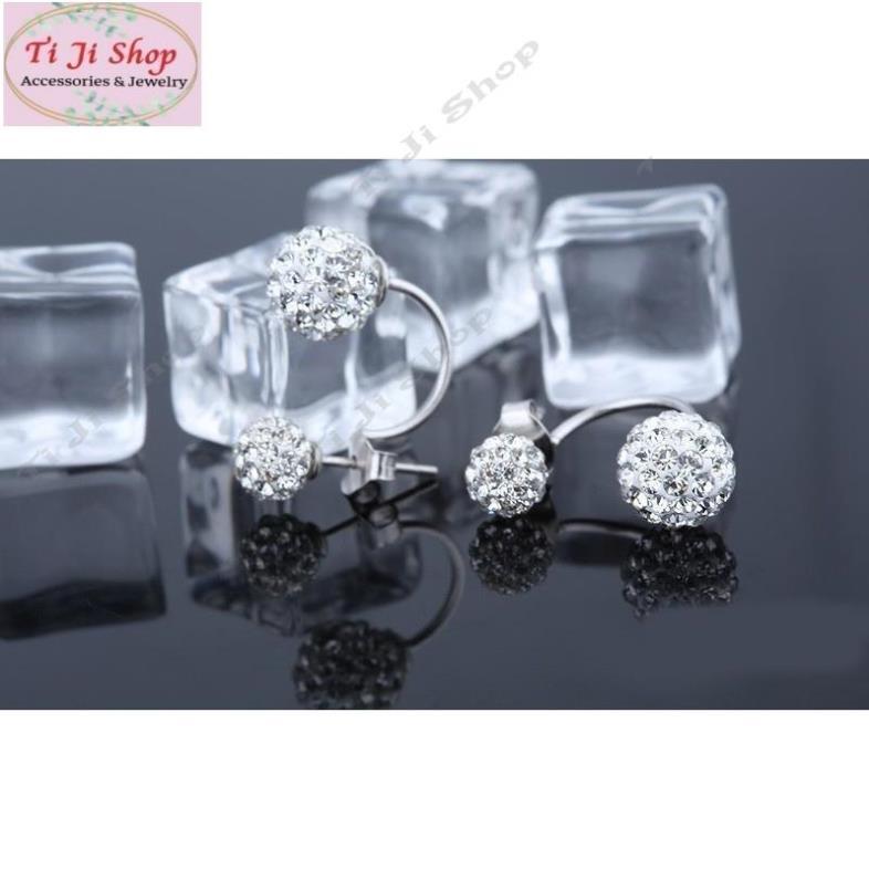 Bông tai inox trái châu loại cánh cung đẹp sang giá rẻ