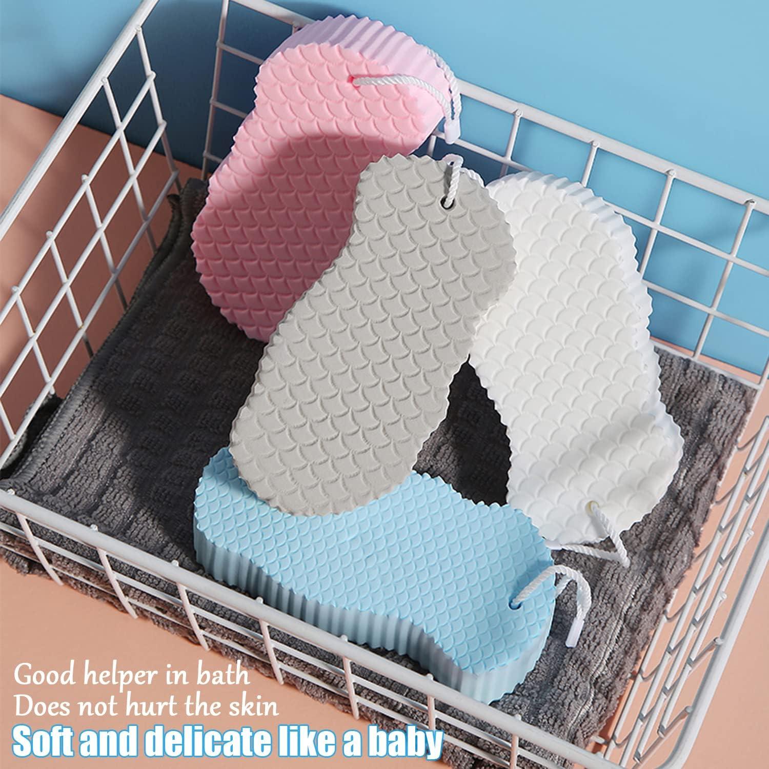 4PCS Ultra -Soft Trà Tefoliating Shower, tẩy tế bào chết Sponge Sponge chà