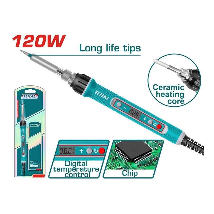 BỘ COMBO MÁY BẮN KEO TT401116, MỎHÀN CHÌ TET01610VÀ ĐỒNG HỒ VẠN NĂNG KỸ THUẬT SỐ TMT5360011 TTCK250716 TOTAL -HÀNG CHÍNH HÃNG