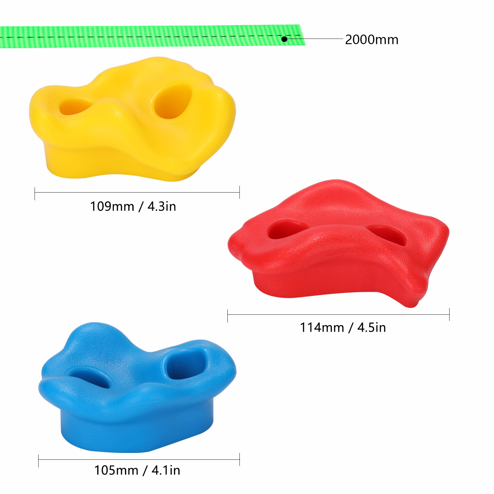 Đá leo núi hai lỗ bằng nhựa Huấn luyện leo núi cho trẻ em