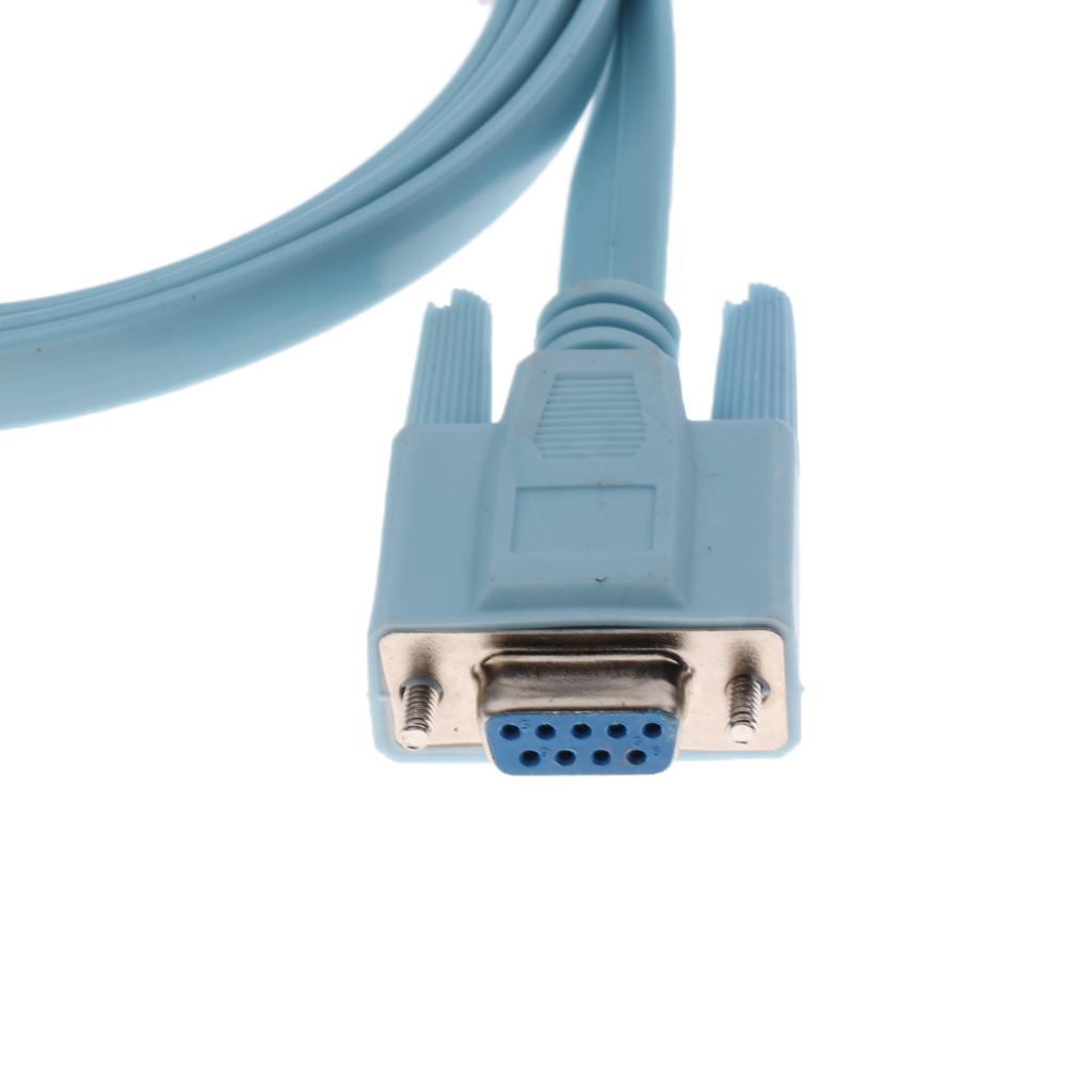 1.8M RJ45 Male to 9 Pin RS232 DB9 Female LAN Router/Printer Console Cable