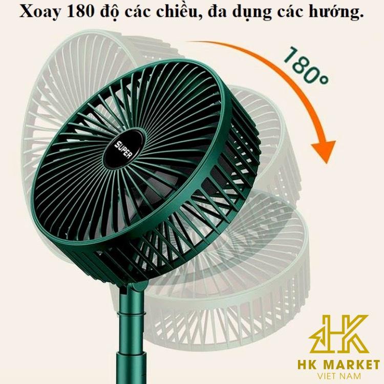 Quạt Tích Điện Mini 3 Chế Độ Để Bàn Cao Cấp Siêu Mát