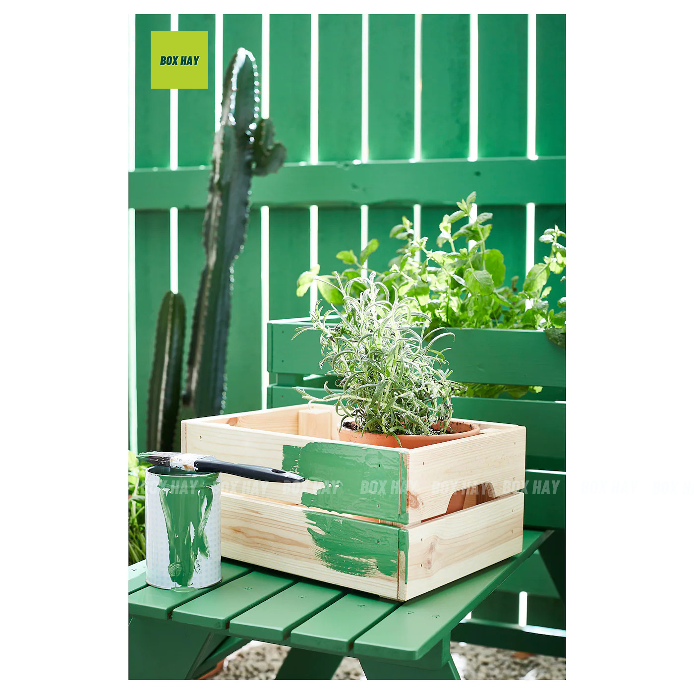 Chậu trồng cây gỗ, chậu gỗ trồng sen đá, cây cảnh nhỏ, đôn gỗ kê cây trong vườn và ban công size 26x18x16 cm