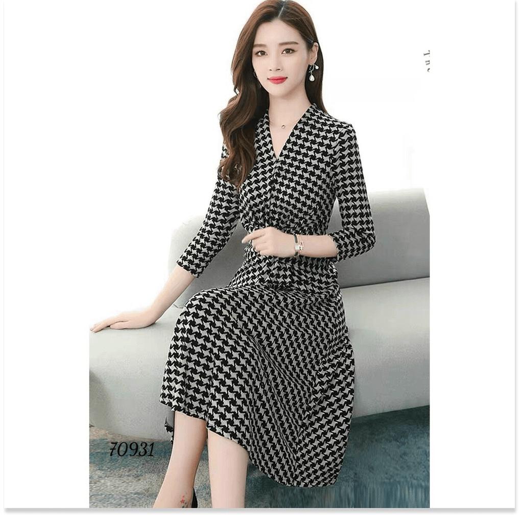 ĐẦM XÒE LỤA QUA GỐI HỌA TIẾT CỰC ĐẸP DÀNH CHO CÁC QUÝ CÔ KME FASHION