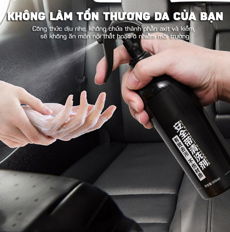 Dung Dịch Tẩy Sạch Vết Bẩn Trên Dây Đai An Toàn Nội Thất Ô Tô Cao Cấp 300ml