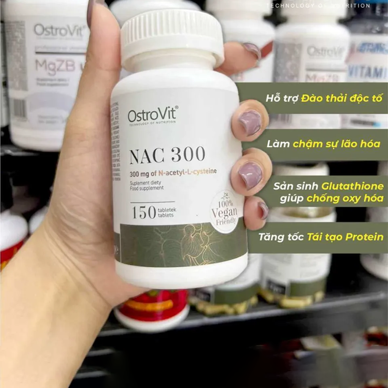Viên Uống Ostrovit NAC 300 (150 Viên) Bổ Sung NAC N-acetyl-L-cysteine, Hỗ Trợ Sức Khỏe Gan | CitySupp