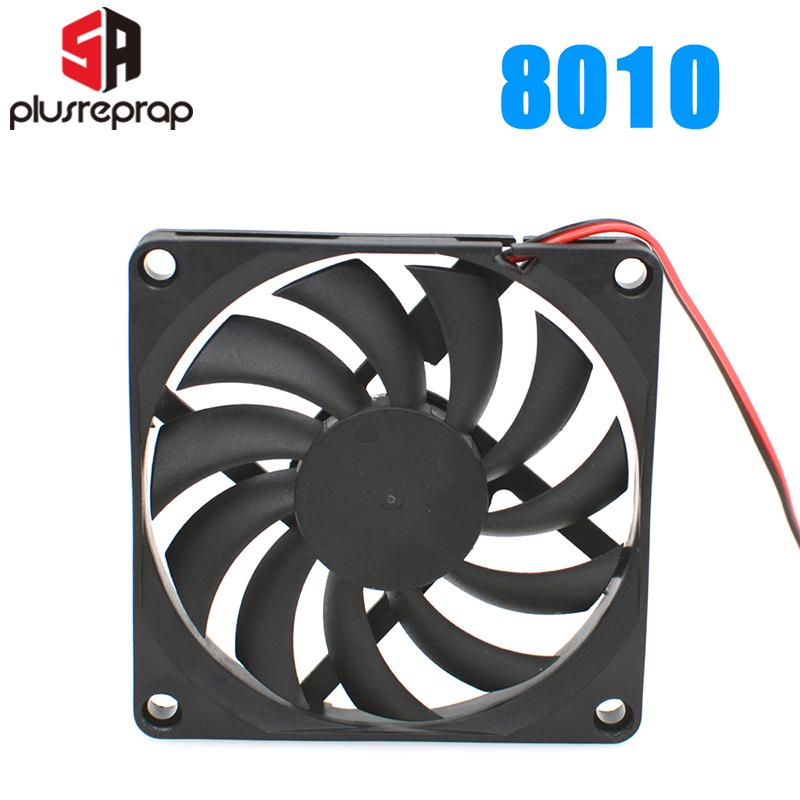 8010 12V 24V Làm Mát Không Chổi Than Cho Reprap3D Máy In Phần DC Cooler 80X80X10Mm Quạt Nhựa