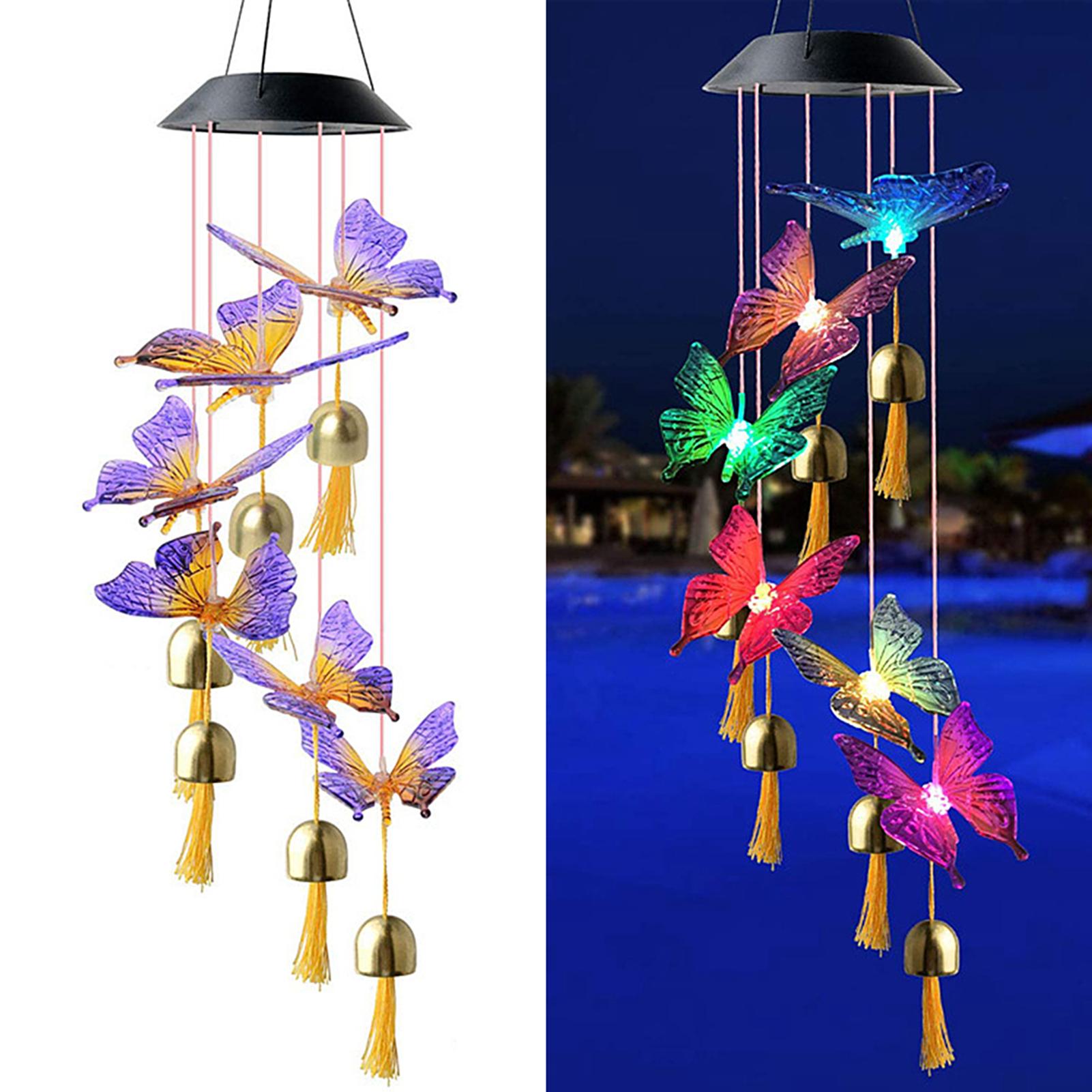 Đèn treo chuông gió năng lượng mặt trời cho cửa sổ sân vườn nhà