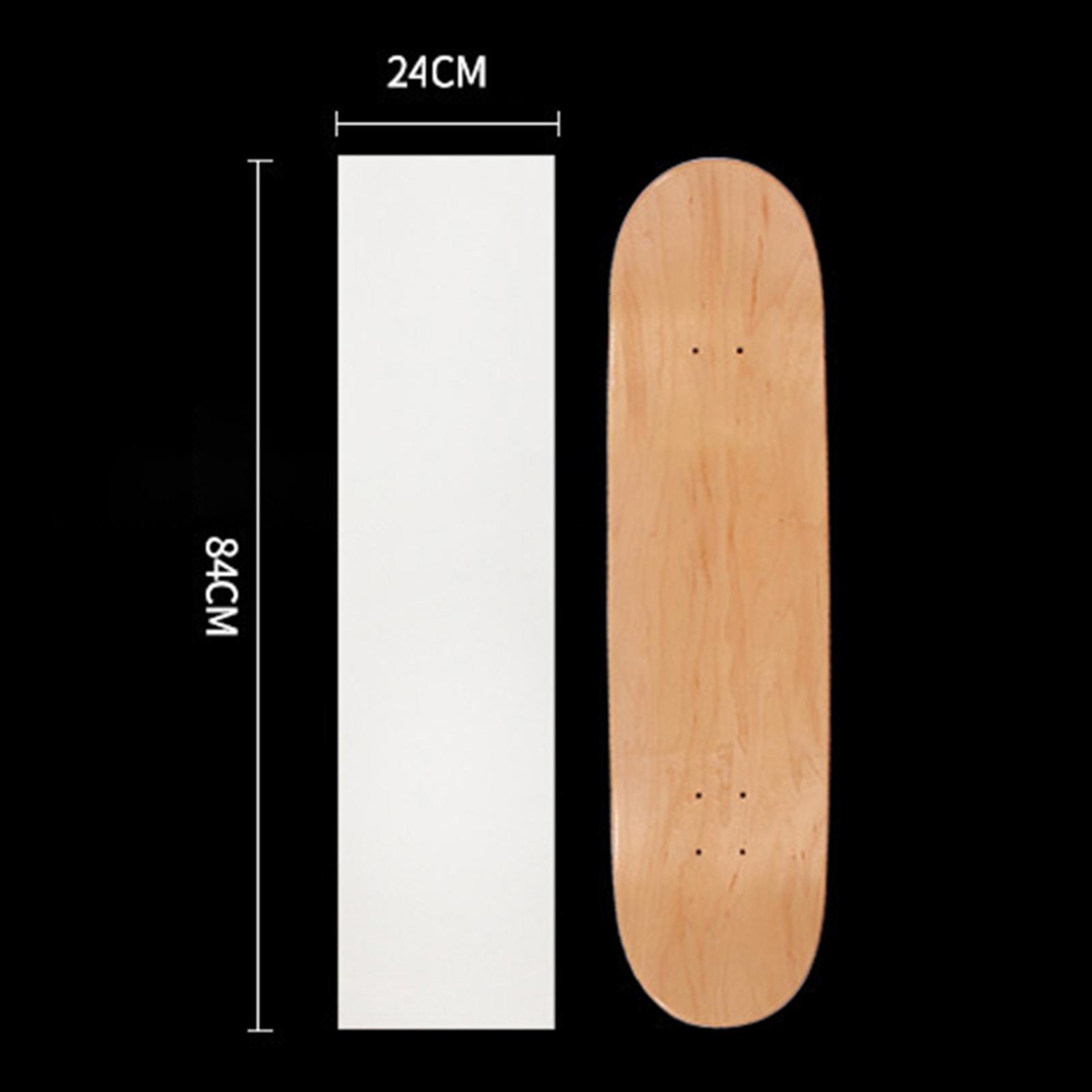 33" x 9.4" Skateboard Grip Tape Sheet, Transparent Waterproof Longboard Griptape, Sandpaper for Rollerboard, Stairs, Pedal, Steps