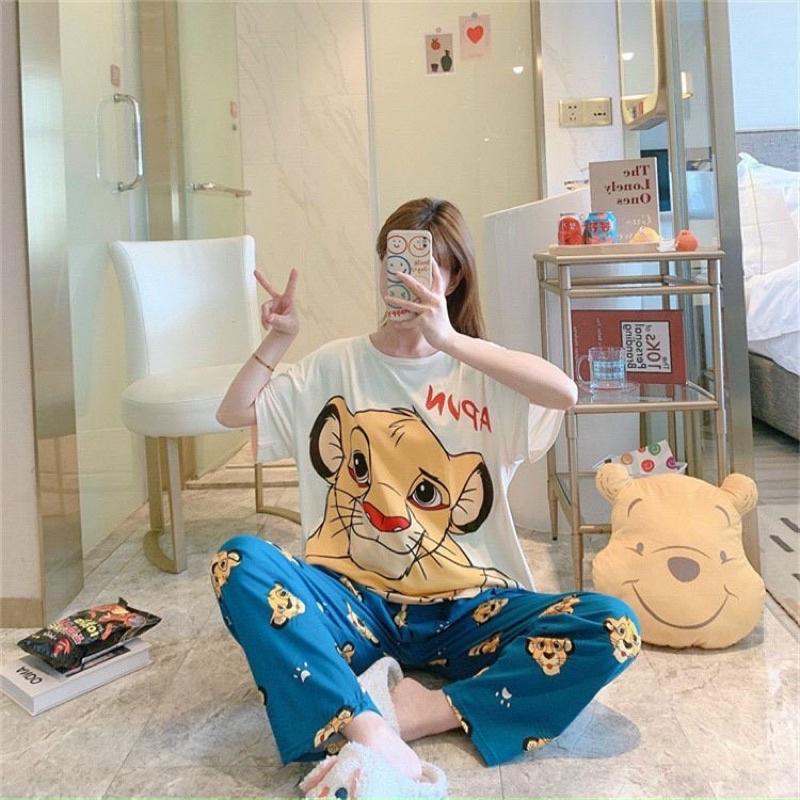 Đồ bộ ngắn tay hoạt hình