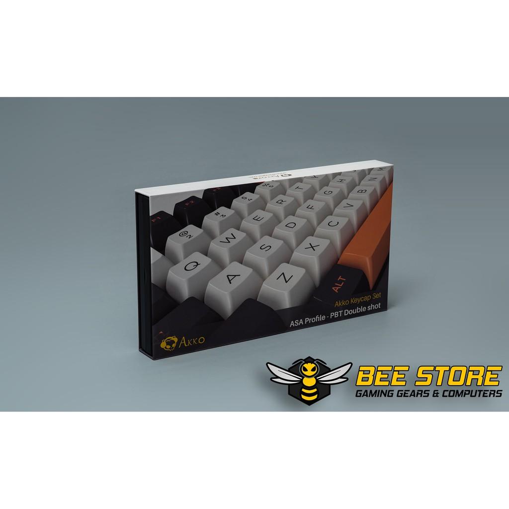 Bộ keycap chính hãng AKKO - Carbon Retro (PBT DoubleShot / ASA profile / 158 nút)