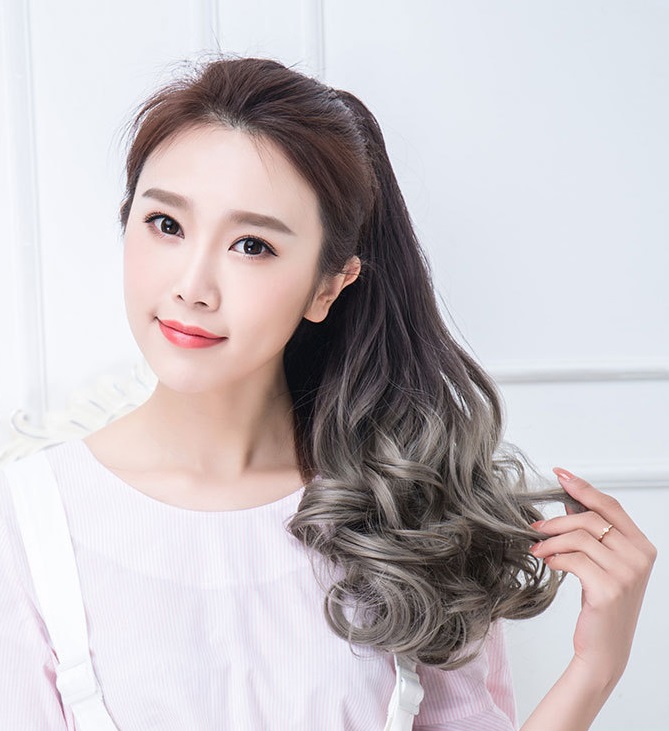 Ngoạm tóc giả ombre ️FREESHIP️ kẹp ngoạm tóc giả, tóc giả nữ kẹp ngoạm, quặm tóc giả nữ