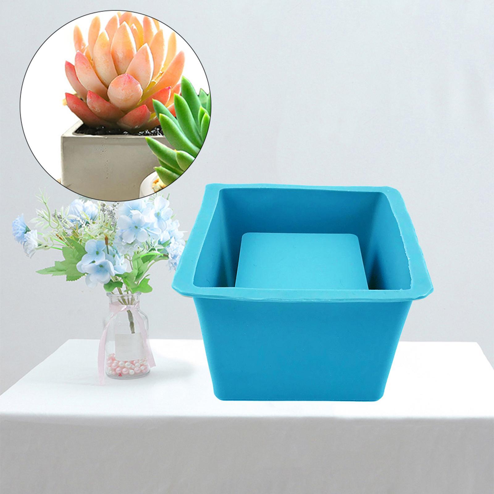 Round Concrete Flower Pot Silicone Mold Succulent Planter Mold Homemade Succulent Plant Pot Moulds for Flowers