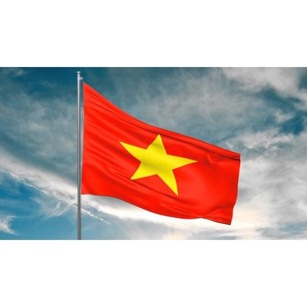 Cờ Tổ Quốc Kích thước 2x3m Vải Satanh Loại đẹp