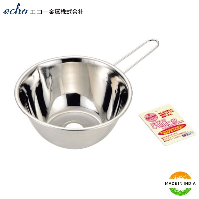 Tô inox có tay cầm Echo Metal Ø13cm - Hàng nội địa Nhật Bản nhập khẩu chính hãng