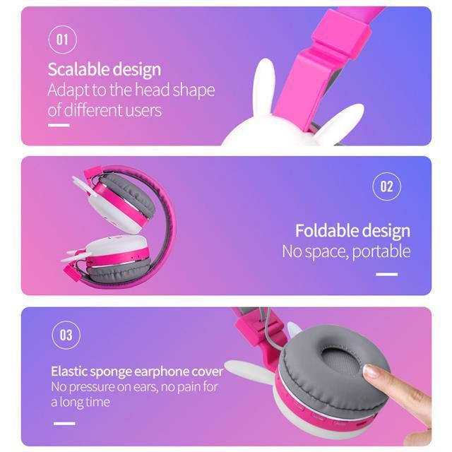 Tai Nghe Bluetooth Không Dây Hình Mèo Hồng Dễ Thương