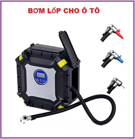 Máy bơm lốp ô tô, xe hơi tự ngắt động cơ mạnh mẽ, tốc độ bơm nhanh. BƠM ĐIỆN Ô TÔ, XE MÁY