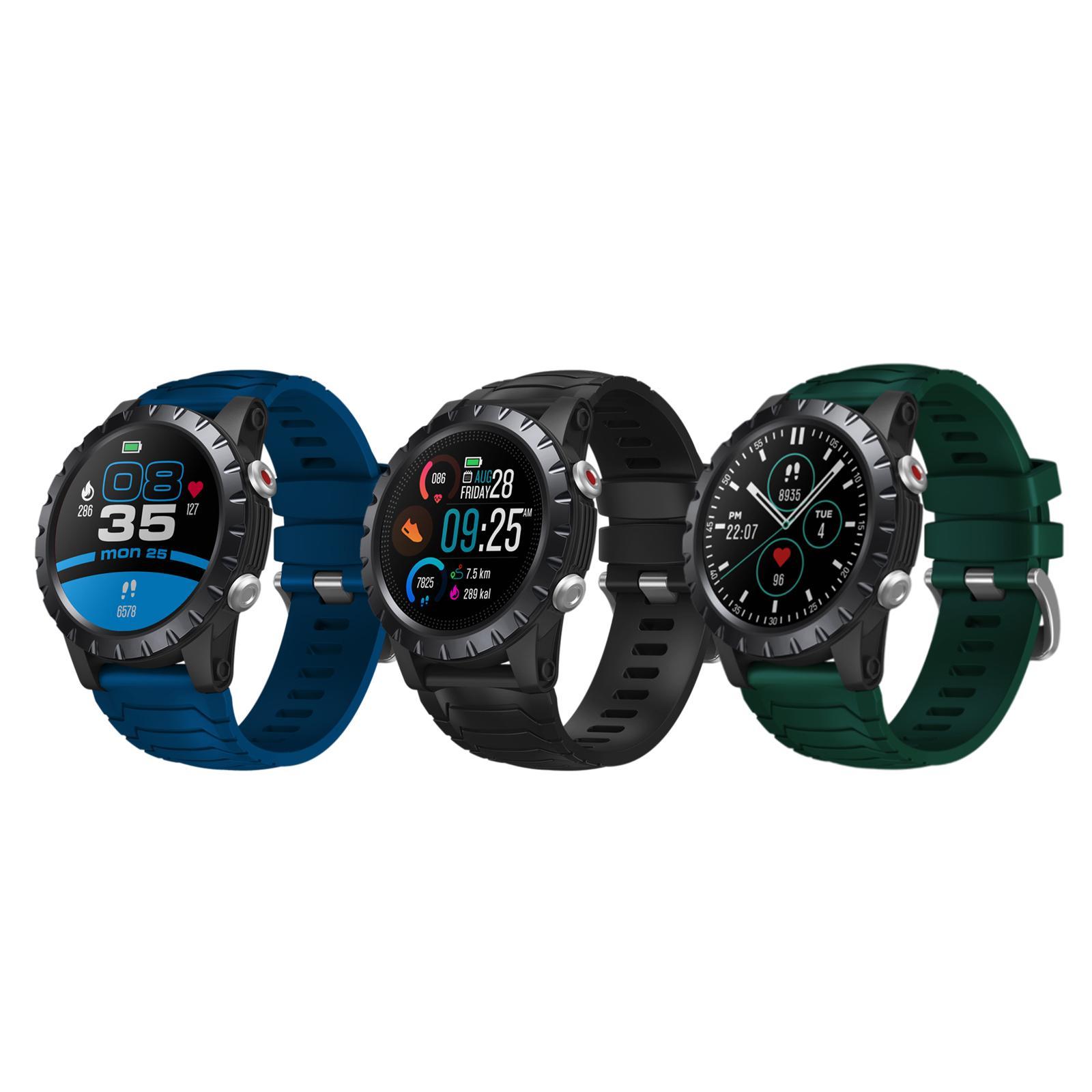 Health Fitness Smartwatch 50M Waterproof Activity Tacker Sports Blue
