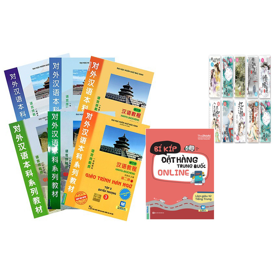 Combo Giáo Trình Hán Ngữ Trọn Bộ 6 Cuốn Và Bí Kíp Đặt Hàng Trung Quốc OnlineTặng BookMark ChippiHouze