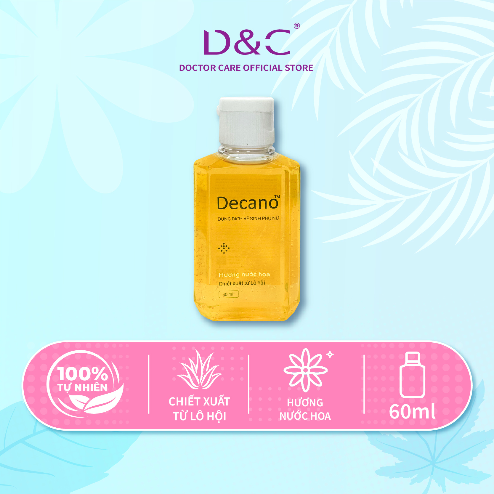 [DATE 04/2025] Dung dịch vệ sinh phụ nữ Doctor Care Decano 220ml kháng khuẩn ,duy trì độ ẩm