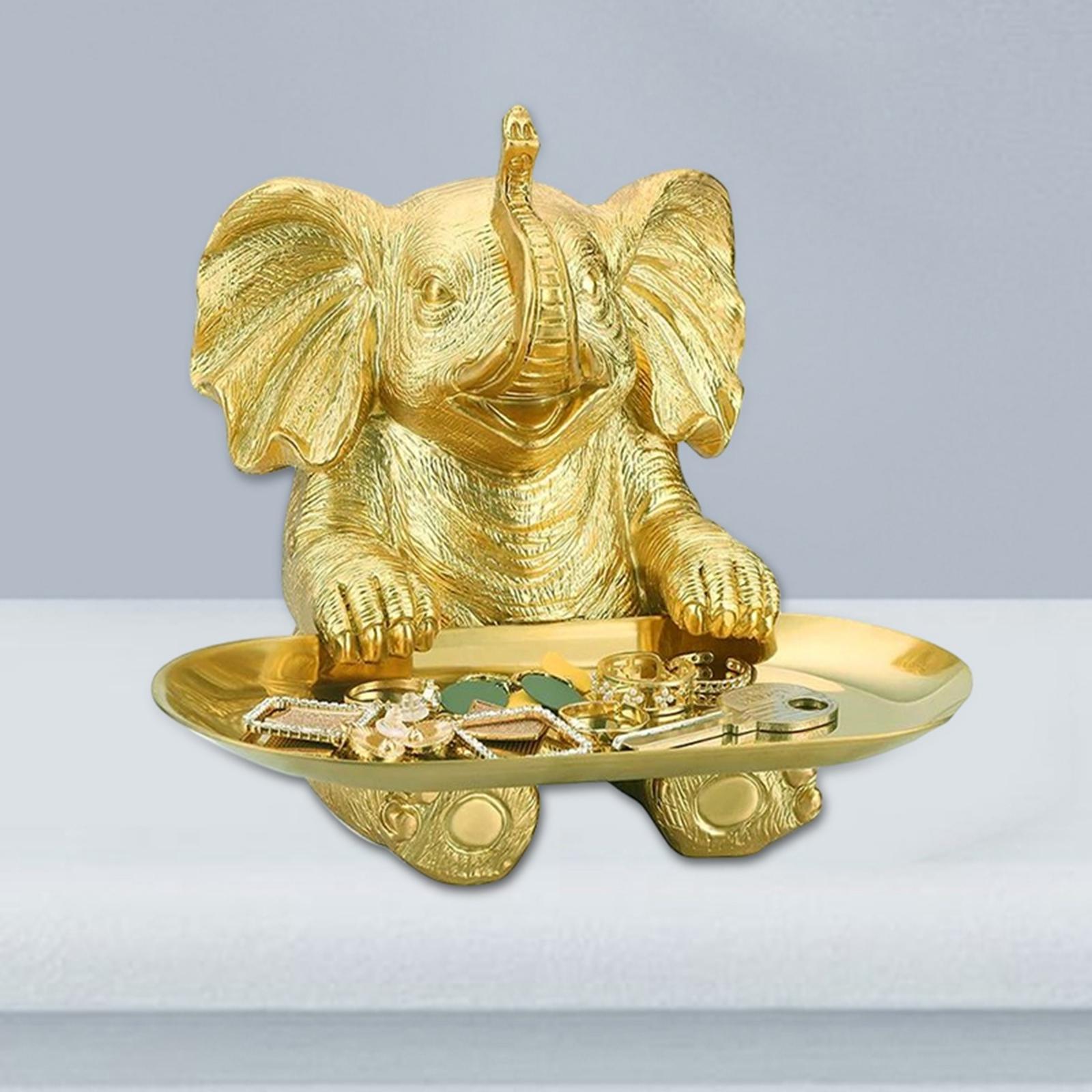 Adorable Animal Statue Keys Holder Room Ornaments Dish Figurine