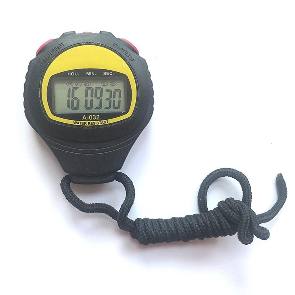 Pack of 2 Stopwatch Digital Display Electronic Waterproof Kitchen Cooking Timer Handheld Skiing Stop Watch withELEN