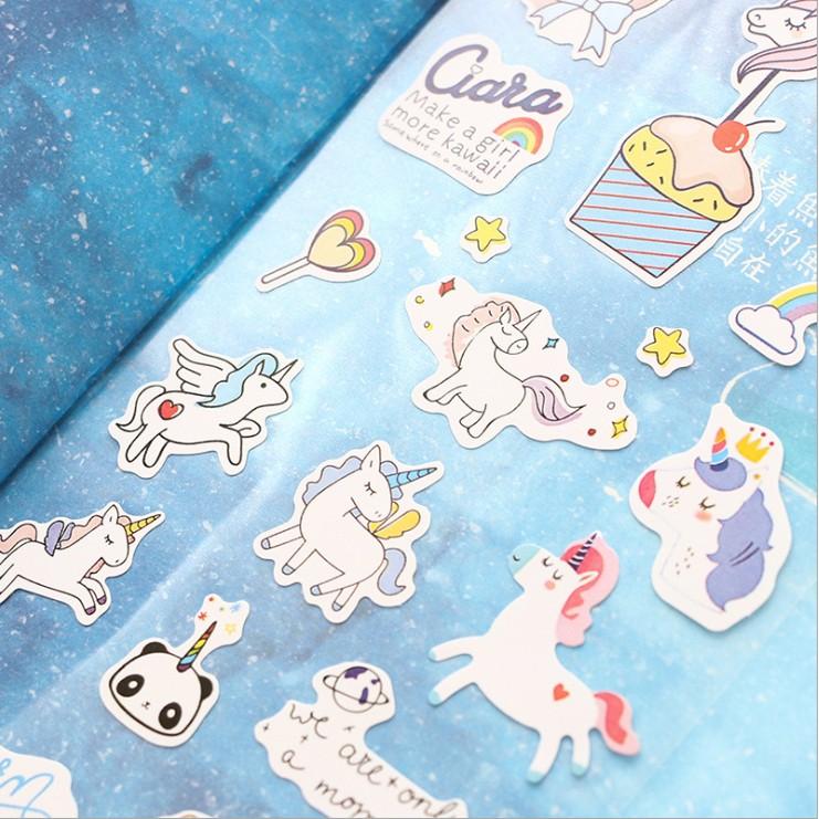 Nhãn Dán Sticker Trang Trí Unicorn Kỳ Lân