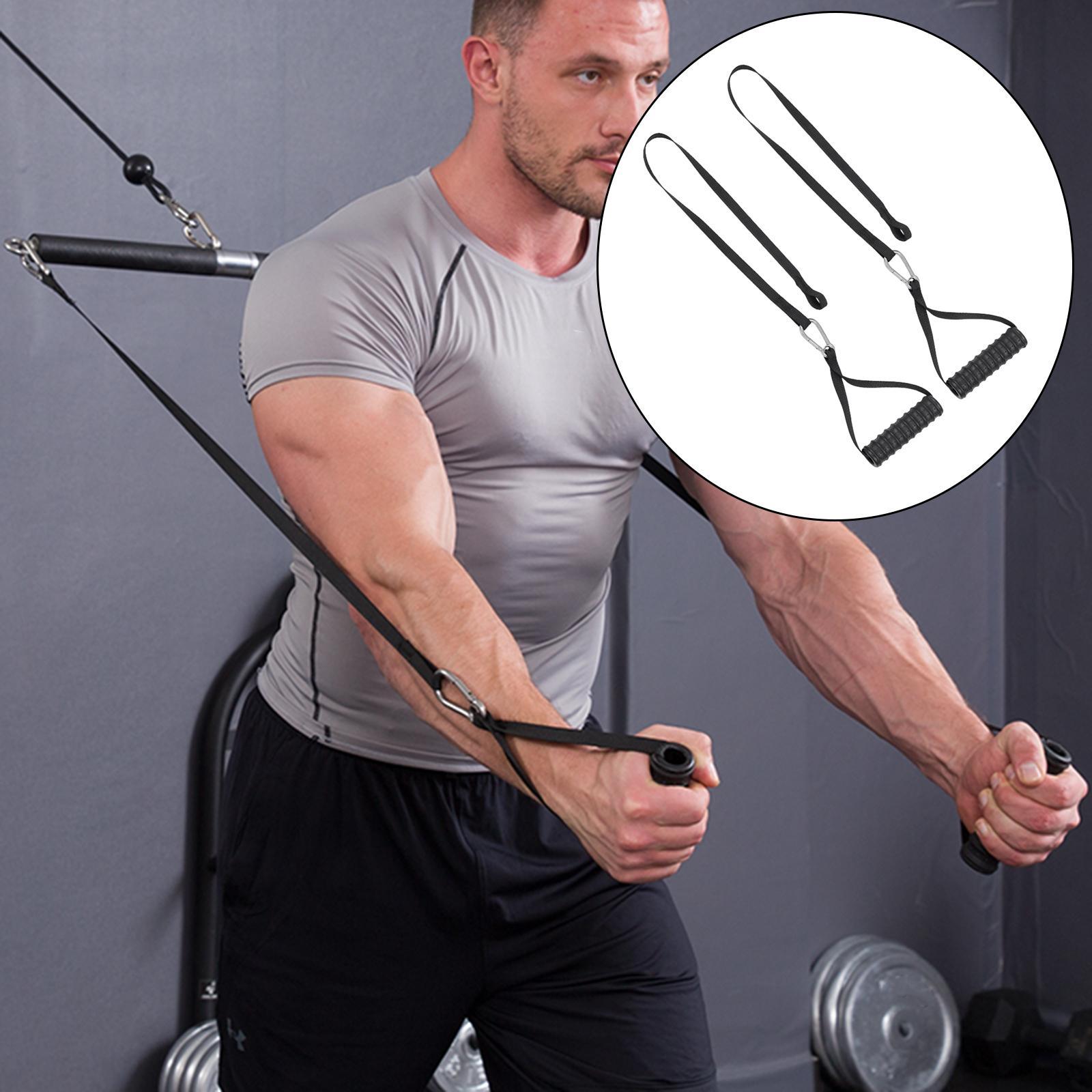 Triceps Rope kéo xuống tay cầm hệ thống ròng rọc hạng nặng để tập luyện sức mạnh