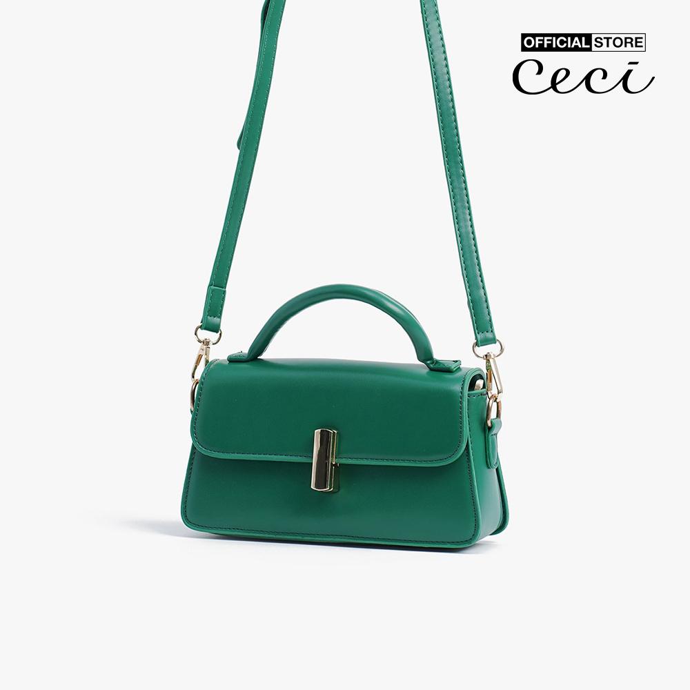 CECI - Túi đeo chéo nữ phom chữ nhật nắp gập hiện đại CC11-08000003-12