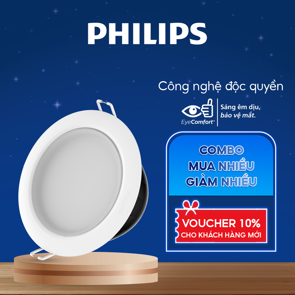 Bộ đèn âm trần Philips Hue Downlight – Garnea 7W D125 / 10.5W D150