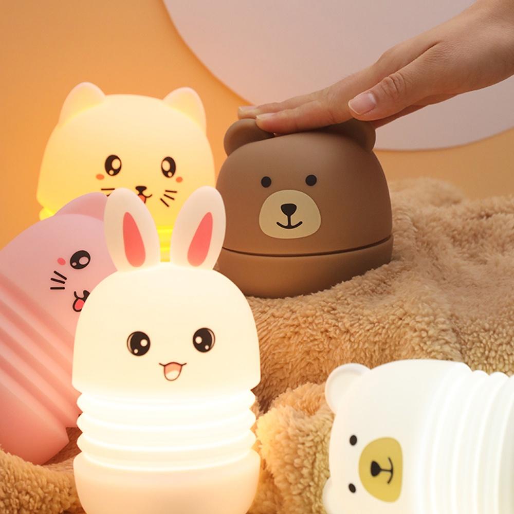 Phim hoạt hình đáng yêu có thể thu vào ánh sáng ban đêm nhỏ cho trẻ em ngủ cùng
