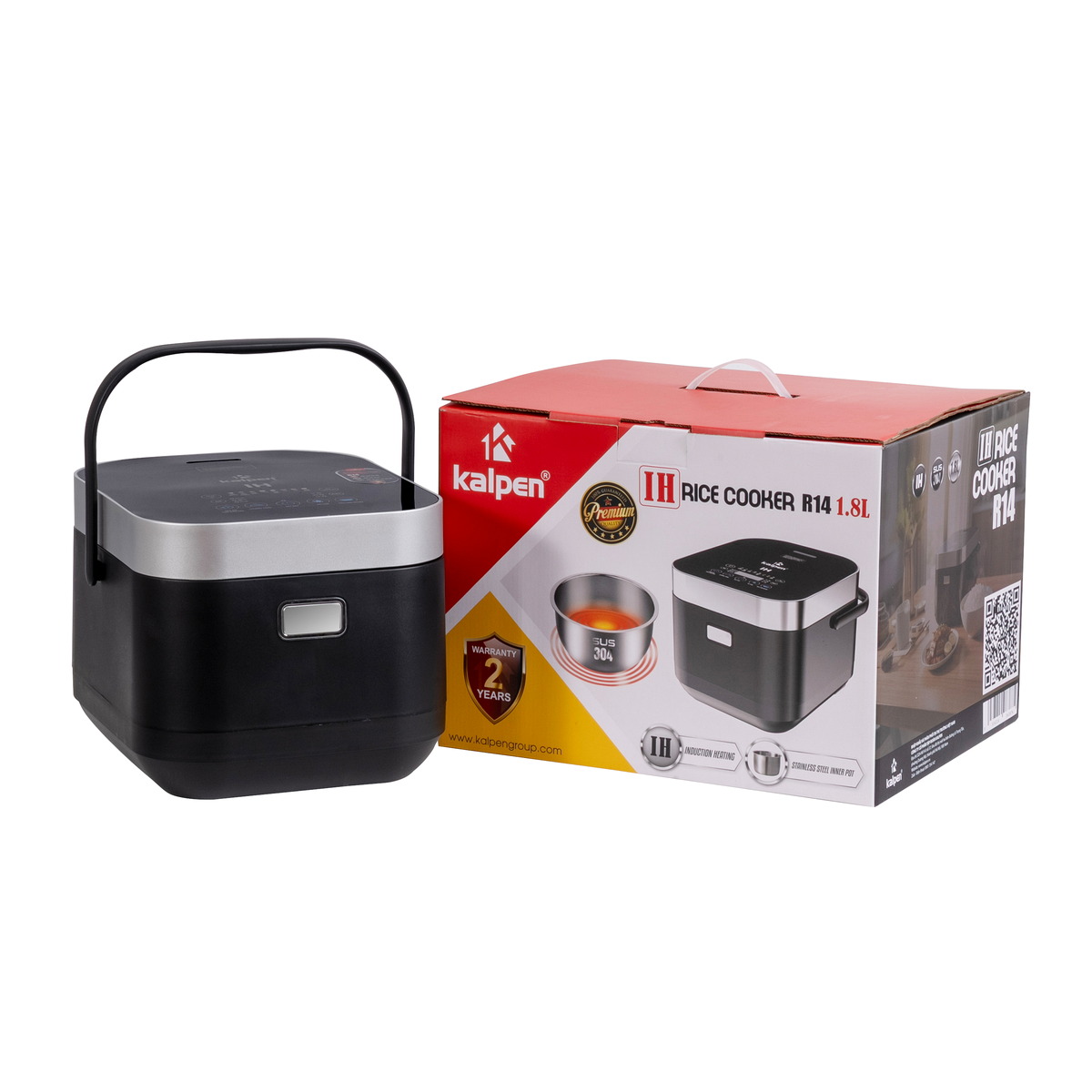 Nồi cơm điện tử cao tần Kalpen R14 dung tích 1.8L lòng nồi Inox 304 chuẩn Đức - Hàng chính hãng