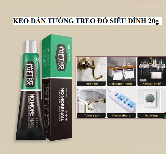 Keo Siêu Dính Đa Năng 20g,60g Keo Dán Siêu Chắc Mọi Bề Mặt, Nhanh Khô, Không Làm Hỏng Bề Mặt Tường, Không Cần Khoan Đục