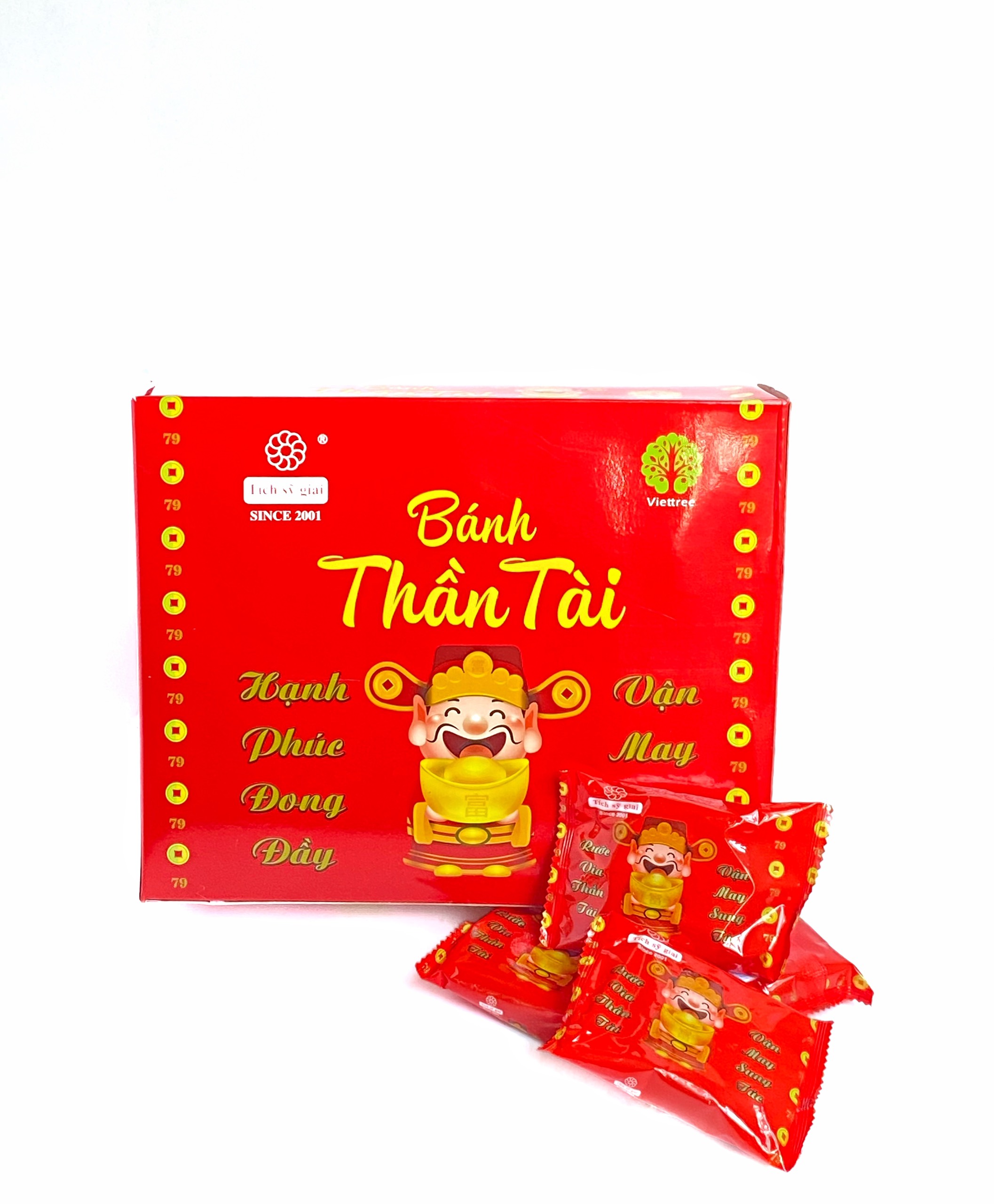 Bánh bạc Thần Tài Tích Sỹ Giai hộp 279gram