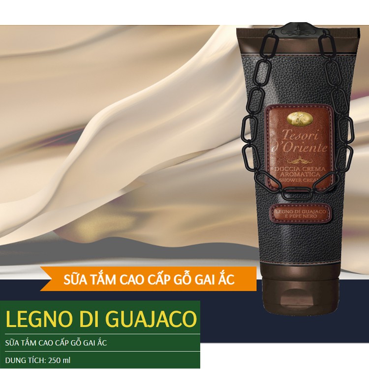 Sữa tắm gỗ Gai Ắc Tesori D' Oriente Legno Di Guajaco 250ml + Móc khóa