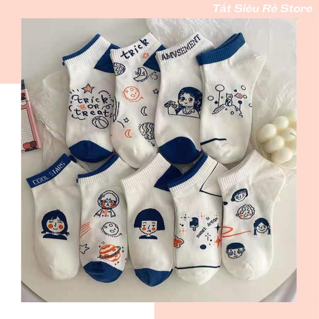 Vớ Cotton In Họa Tiết Hoạt Hình Kiểu Nhật Bản Thời Trang Xuân Hè Cho Nam Nữ
