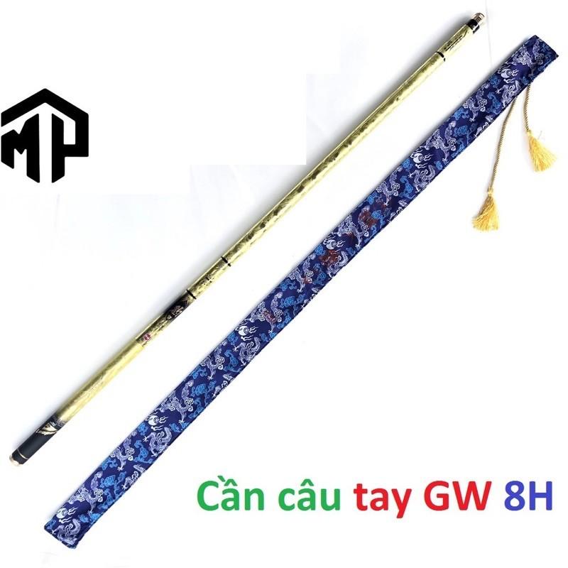 cần câu tay GW 8H dài 6m3 hàng loại 1 cần tải cá 10kg màu mạ vàng sang trọng y hình