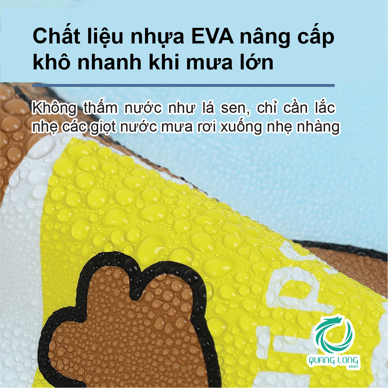 ÁO MƯA TRẺ EM - MÀU VÀNG - HÀNG XUẤT KHẨU