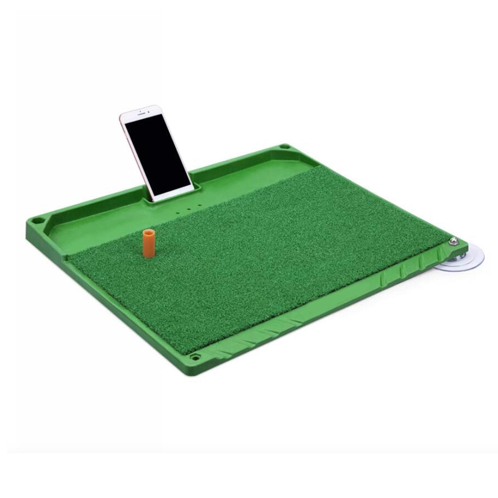 Golf Hitting Mat with Golf Ball Tray 17" x 20" Training Mat Indoor Mat