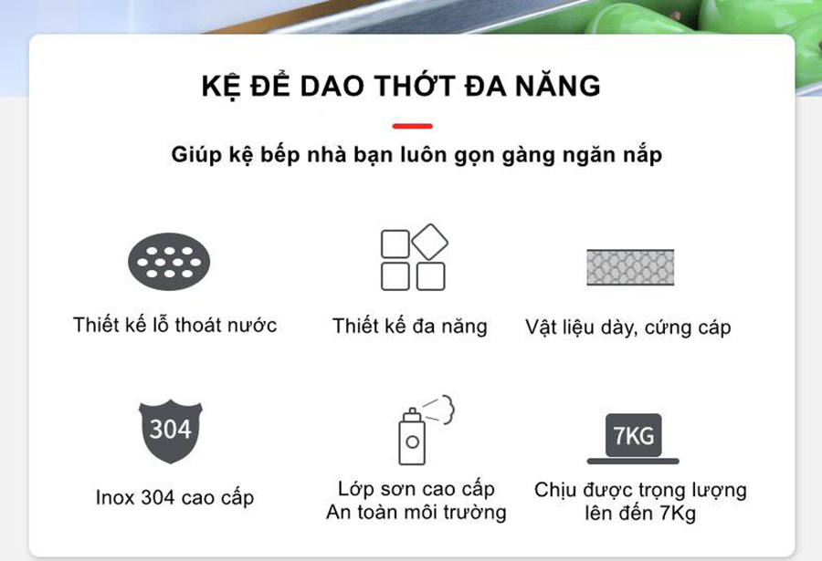 kệ dao đũa inox 304