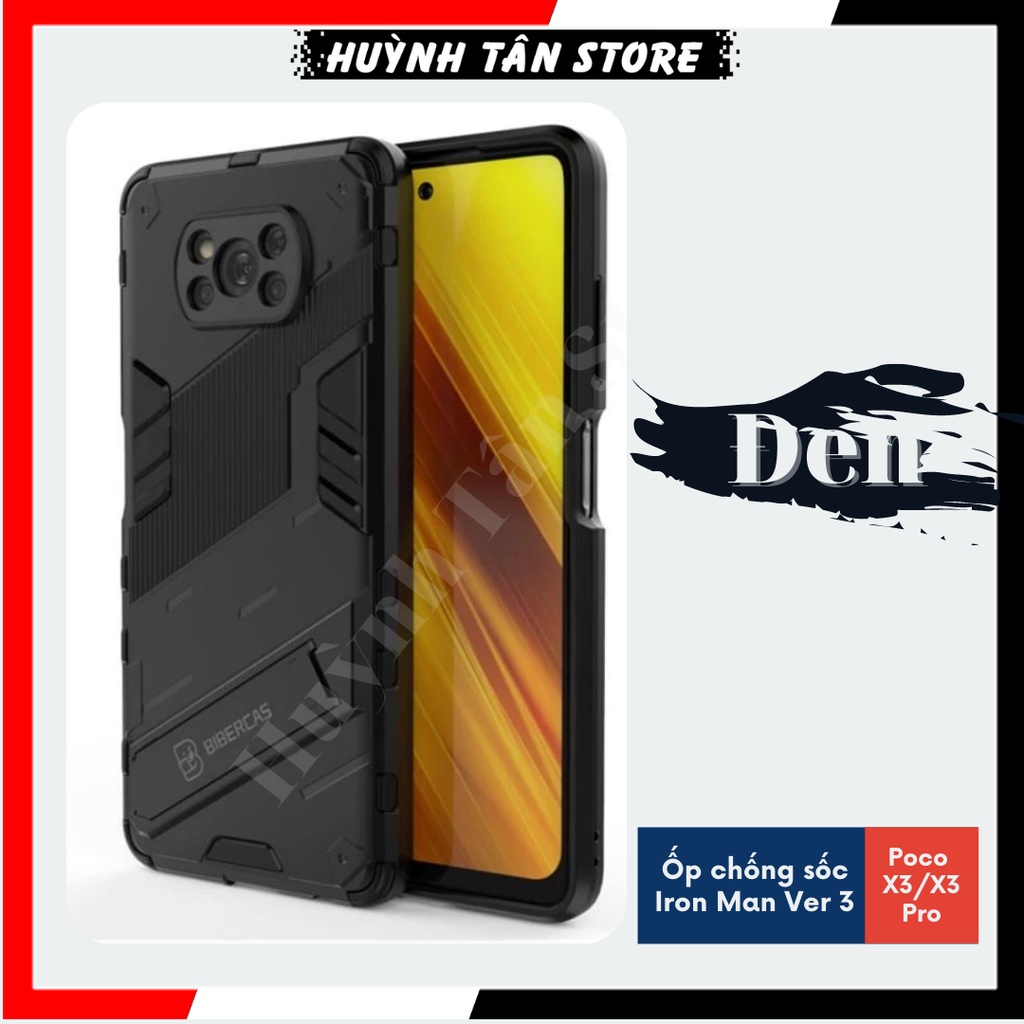Ốp lưng Poco X3, X3 Pro Gaming chống sốc Iron Man Ver 3 2021