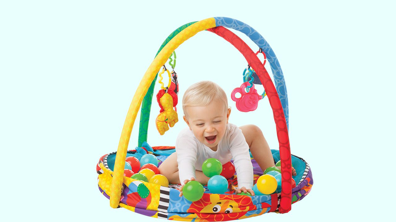 Nhà Banh Có Đồ Chơi Treo Nôi Ball Activity Nest Playgro, Cho Bé Sơ Sinh Đến 24 Tháng