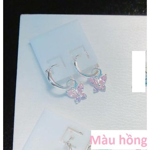Bông tai bạc hình cánh bướm cho bé MS49