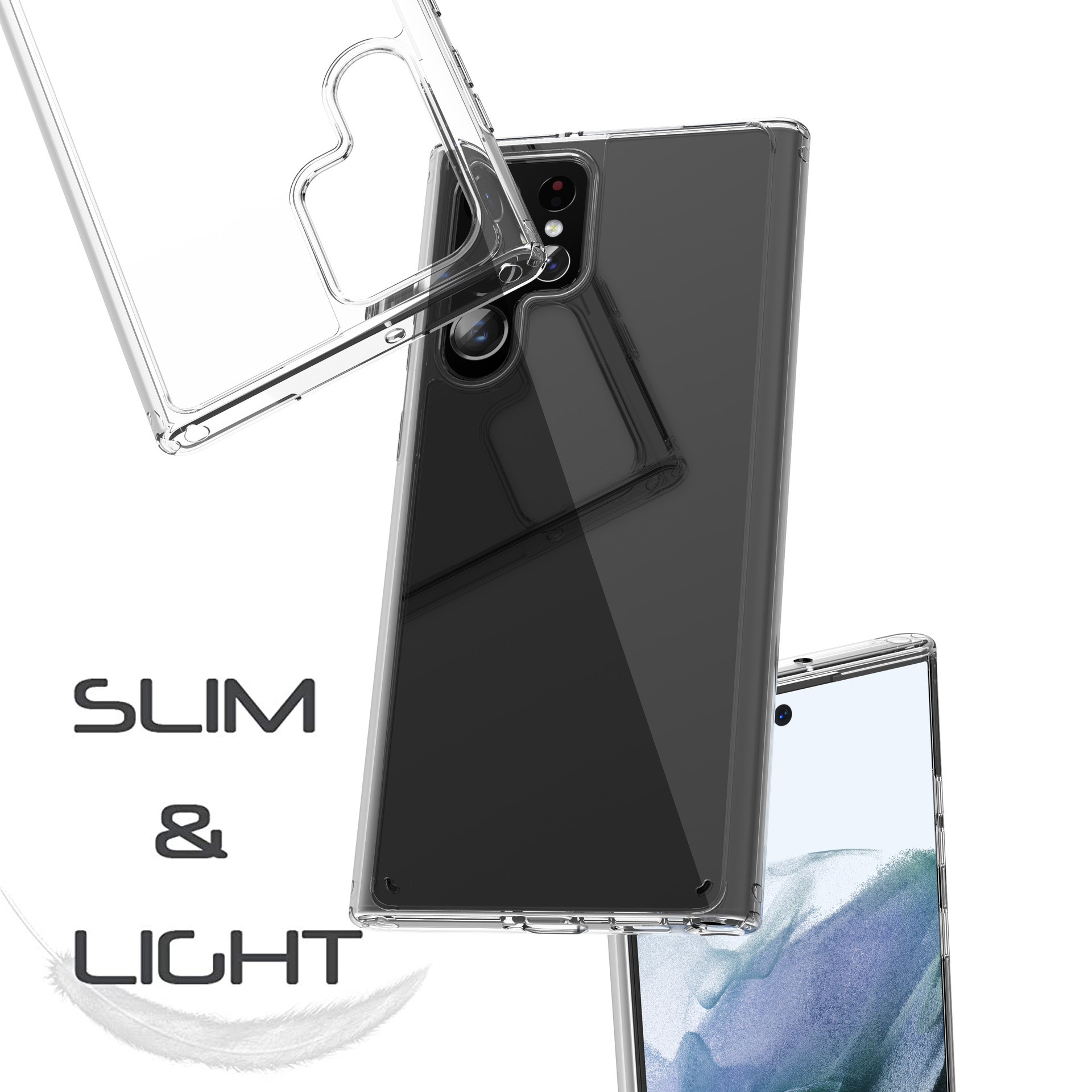 Ốp Lưng Trong Suốt Crystal Clear cho Samsung Galaxy S22 / Galaxy S22 Plus / Galaxy S22 Ultra