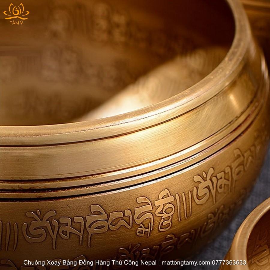 |Tặng Lót Chuông + Chày| Chuông Xoay Bằng Đồng Hàng Thủ Công Nepal