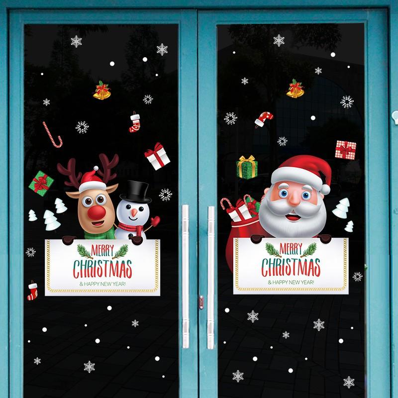 Decal dán tường hoặc kính GIÁNG SINH - NOEL - MERRY CHRISTMAS 01