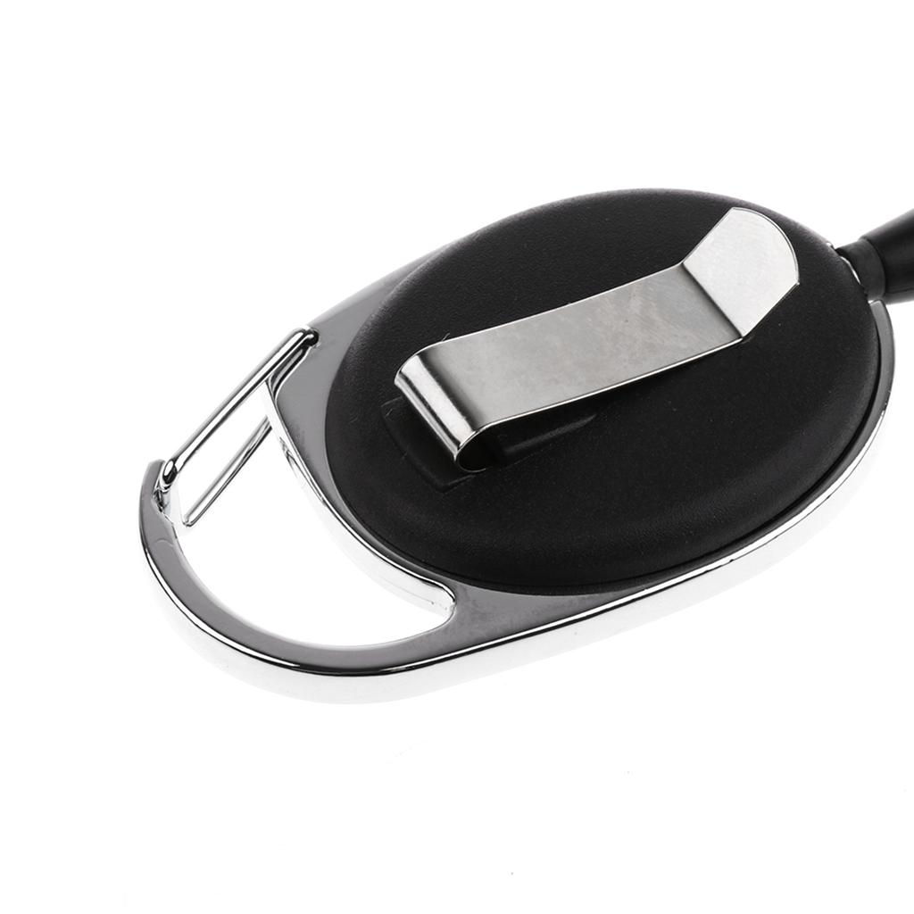 2pcs Key Retractable Clip Keychain Pull Reel Key Ring ID Cards Badge Holder