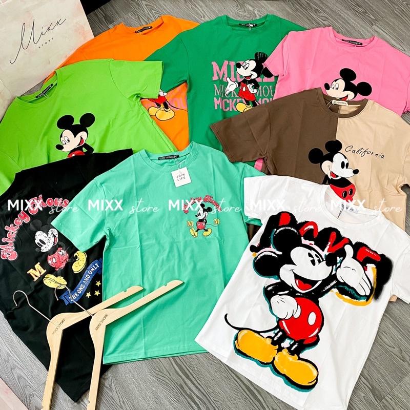 Áo thun nữ Mickey chất đanh mịn phom suông rộng trẻ trung