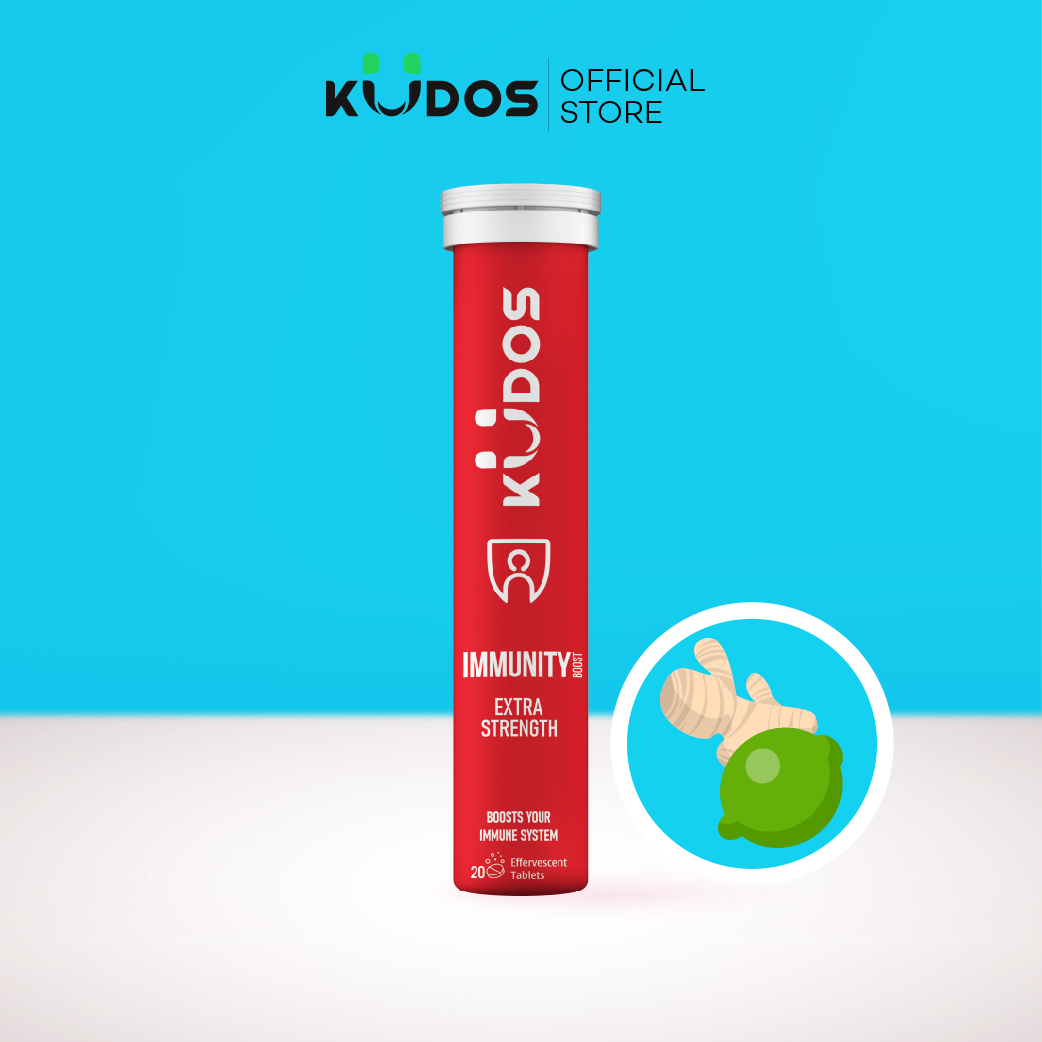Combo Đề Kháng - Viên sủi KUDOS IMMUNITY gấp đôi đề kháng + Viên sủi vitamin tổng hợp và nhân sâm, Biotin KUDOS DAILY